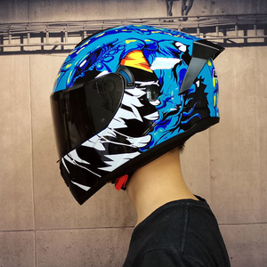 Casco Integrale per Moto, Stile Autunno-Inverno, Adatto per Moto Sportive e da Strada, Casco da Moto per Uomo - Product Image 2
