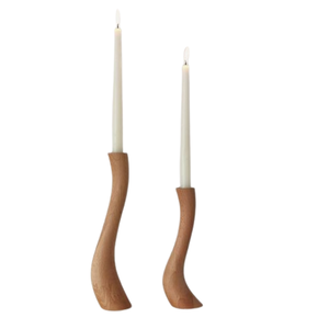 Candelabros de madera de mango hechos a mano Candelabros de pilar de madera más vendidos Candelabros de madera para sala de estar - Product Image 2