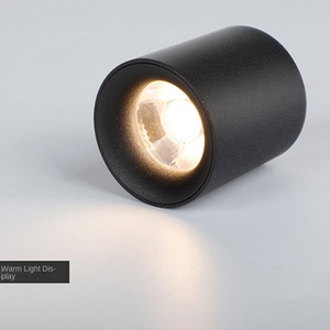 โคมไฟดาวน์ไลท์ทรงกระบอกติดเพดานเชิงพาณิชย์แบบติดตั้งบนพื้นผิวอลูมิเนียมไฟดาวน์ไลท์ LED สีขาวอุ่น - Product Image 4