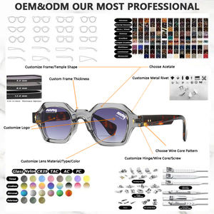 6057 Monture de lunettes de marque transfrontalière Europe et États-Unis, design rétro pour hommes et femmes, lunettes de soleil - Product Image 2