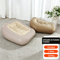 Canapé gonflable minimaliste moderne, léger, écologique, en PVC floqué, pour intérieur et extérieur, avec dossier inclinable automatique et pliable