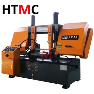 Scie à ruban à métaux HTMC GB4240, machine à découper les métaux, double colonne, hydraulique, horizontale, automatique, moteur 4 kW, vitesse de lame 27 m/min, 400 mm - Product Image 3