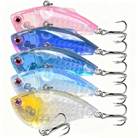 Leurre de pêche imprimé coulant VIB15G, appât dur artificiel pour le bar, leurre vibrant à longue portée pour rivière, lac, ruisseau, eau douce