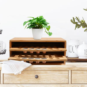 <b>K</b> <b>Cup</b> <b>Coffee</b> <b>Pod</b> Holder Bamboo <b>Coffee</b> Bar Premium Organic Bamboo <b>Coffee</b> Capsule Storage Box for Saving Space - Product Image 2