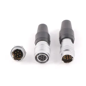 7 pin 10 pin 12 pin female plug and male socket waterproof cable connector docking type connector