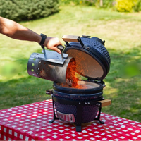 MCD 13 pouces Mini rond en céramique sans fumée Proffecional Grill BBQ BBQ japonais