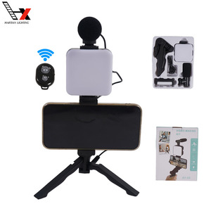 Lampe Annulaire LED de Beauté en Plastique, Meilleure Vente, pour Streaming <span class=keywords><strong>TikTok</strong></span>, avec Microphone, Support Téléphone de Bureau et Trépied - Product Image 1