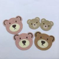 Patch brodé thermocollant Ours de dessin animé pour vêtements d'enfants, bébés et décoration de chapeaux