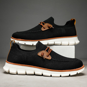 New Style Men's Casual PU Leather Faux Suede Loafers Anti-Slip Size 39-44 Slip-On Walking Shoes EVA Rubber <b>Insole</b> All Seasons - Product Image 3