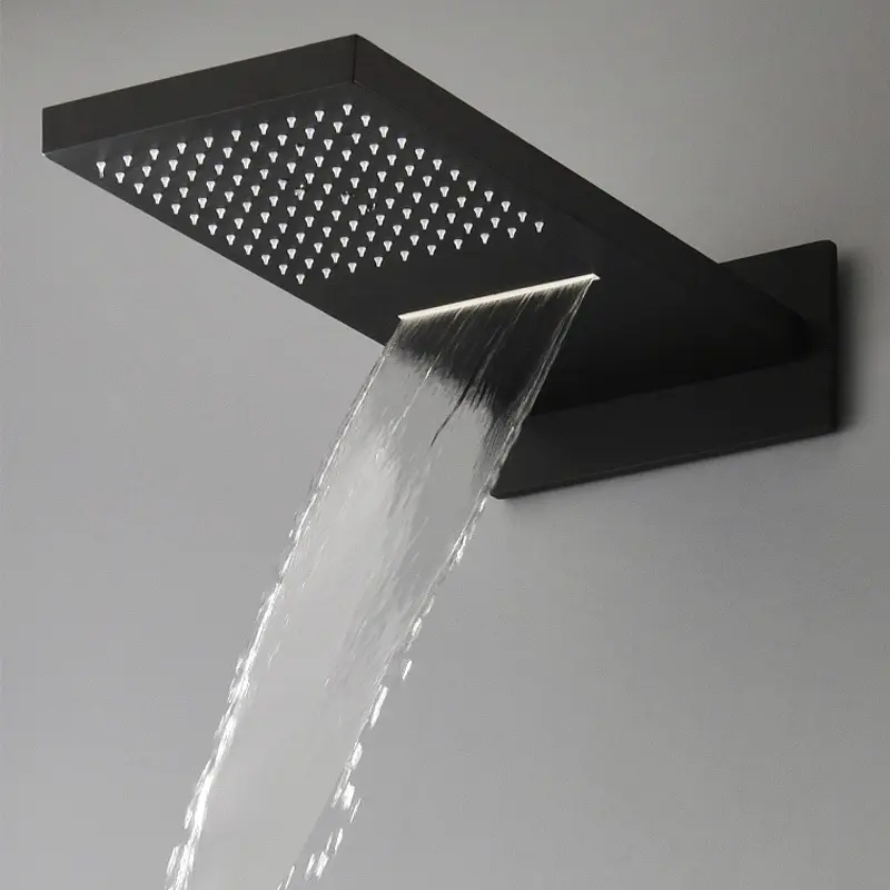 Hình chữ nhật lượng mưa tắm đầu Trần gắn với thác nước tắm treo tường nóng/nước lạnh kết nối