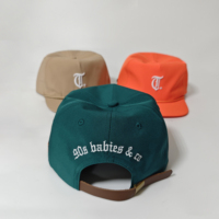 Casquette de baseball structurée en coton avec broderie lettre T gothique et décoration en corde, pour hommes et femmes, style streetwear, vente en gros