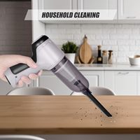 Mini aspirateur électrique portatif sans fil rechargeable par USB, sans sac, avec filtre HEPA, pour voiture, maison, hôtel et camping-car, utilisation sèche et humide