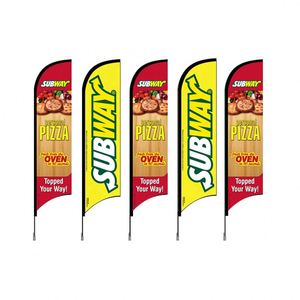 Bulk Customize Print Your Own Design DIY OEM Polyester Fiberglass Pennant Heat Transfer Printed Custom Beach Flag - Product Image 2