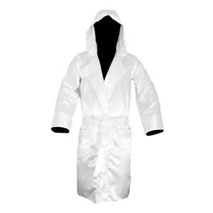 Custom Satin Hooded Boxing Robe OEM Wholesale Boxing Ring Walk Sublimation Embroidery Custom Logo Manufacturer MMA Robes <b>Dummy</b> - Product Image 1