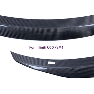 For Q50 Q50S Q50L PSM Style Carbon Fiber Rear Spoiler Trunk Wing 2013-2023 - Product Image 3