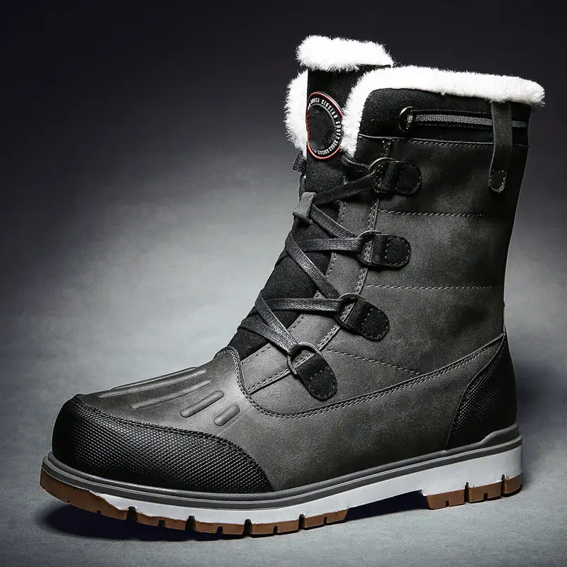 High Quality Custom Logo Custom Winter Boots Shoes Women Anti Skid Fluffy High Top Snow Boots For Cold Weather