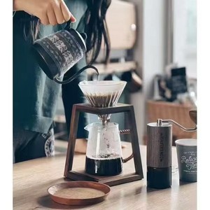 ที่วางกรองกาแฟไม้ทรงสี่เหลี่ยมสำหรับวางบนโต๊ะ ใช้กับเครื่องชงกาแฟแบบกรอง ทำจากไม้เนื้อแข็ง พร้อมที่วางกระดาษกรอง - Product Image 3