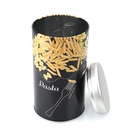 Boîte de rangement ronde en métal pour pâtes, boîte en fer blanc de qualité alimentaire, personnalisable, vide, pour spaghetti et nouilles