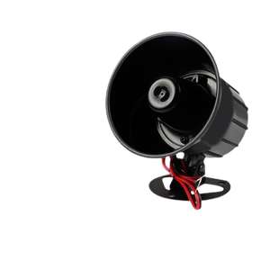 Sirena de Alarma, 220V 110W 15A, Monotono, Negra, Antirrobo, Altavoz HC-626, Montaje en Pared, Industrial, Contra Incendios - Product Image 1
