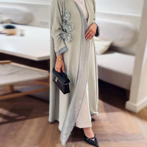 Oem/Odm New Open Muslim Breathable Dubai Design <strong>Model</strong> Patchwork Elegant Cardigan <strong>Abaya</strong> - Product Image 4