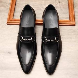 รองเท้าหนังผู้ชายแบบทางการสั่งทำพิเศษ งานแฮนด์เมดใหม่ สไตล์อังกฤษ หัวแหลม รองเท้าหนังแฟชั่นเข้าได้กับทุกชุด - Product Image 4