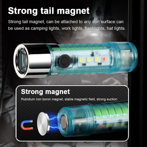 Nuova Torcia LED Portatile Multifunzione XPE+Snd con 6 Modalità di Illuminazione, Ricaricabile USB, in Plastica - Product Image 4