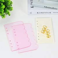 Carnet de budget transparent personnalisé en acrylique format A6, fait main, à spirale, avec 6 anneaux, pour organiser l'argent et les dépenses