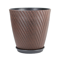 Grands pots de jardin ronds en plastique pour la décoration intérieure et les plantes succulentes, design moderne, couleur personnalisée, OEM/ODM disponible