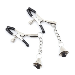 1 Paio di Morsetti per Capezzoli, Clip per Seno per Giochi di Coppia, Kit Bondage, <span class=keywords><strong>Accessori</strong></span> Esotici <span class=keywords><strong>BDSM</strong></span> con Campanello in Metallo - Product Image 4