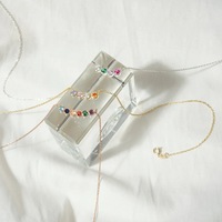 Collier personnalisé avec pierre de naissance en acier inoxydable, bijoux multi-pierres pour la famille et la mère, pour marques indépendantes, dropshipping