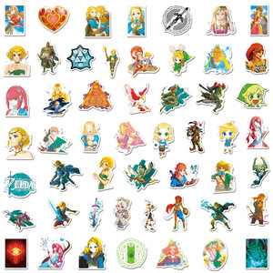 50 pièces Offre Spéciale légende de <span class=keywords><strong>Zelda</strong></span> larmes du royaume Graffiti autocollants pour bouteille voiture étanche dessin animé jeu autocollant - Product Image 3