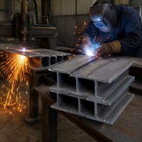 Profil en acier en forme de T soudé à chaud, poutre structurelle en I pour la construction