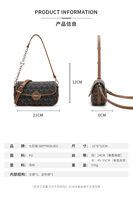 Sac à bandoulière gris foncé losanges de créateur, porté deux façons, avec chaîne mixte et sangle en cuir, mini sac bandoulière à rabat à bouton-pression