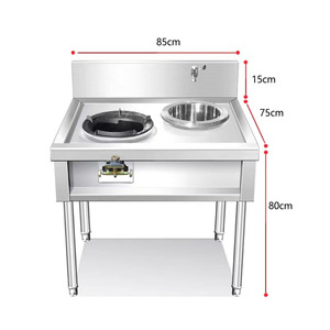 Cuiseur à nouilles en acier inoxydable personnalisable VICTORY Thaïlande Indonésie décrochage spécial Inox gamme 1 brûleur à gaz décrochage de cuisine - Product Image 2