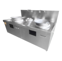 Cuisine commerciale cuisson cuisinière à gaz en acier inoxydable avec allumage électronique brûleur Wok équipement de cuisson commercial