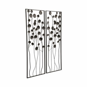 Decorazione da parete moderna in metallo a forma di fiore, pannello decorativo in ferro nero per soggiorno, camera da letto, bagno, ufficio, accessorio da appendere. - Product Image 2