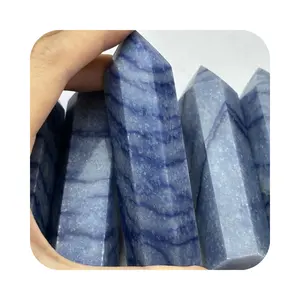 spiritual crystals wholesale natural Crystal crafts quartz stone blue aventurine Point gift for ornament and fengshui