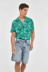 Imperio Shop Shanghai Green Hawaiian Shirt para hombres Diseño inspirado en la cultura asiática - Product Image 2