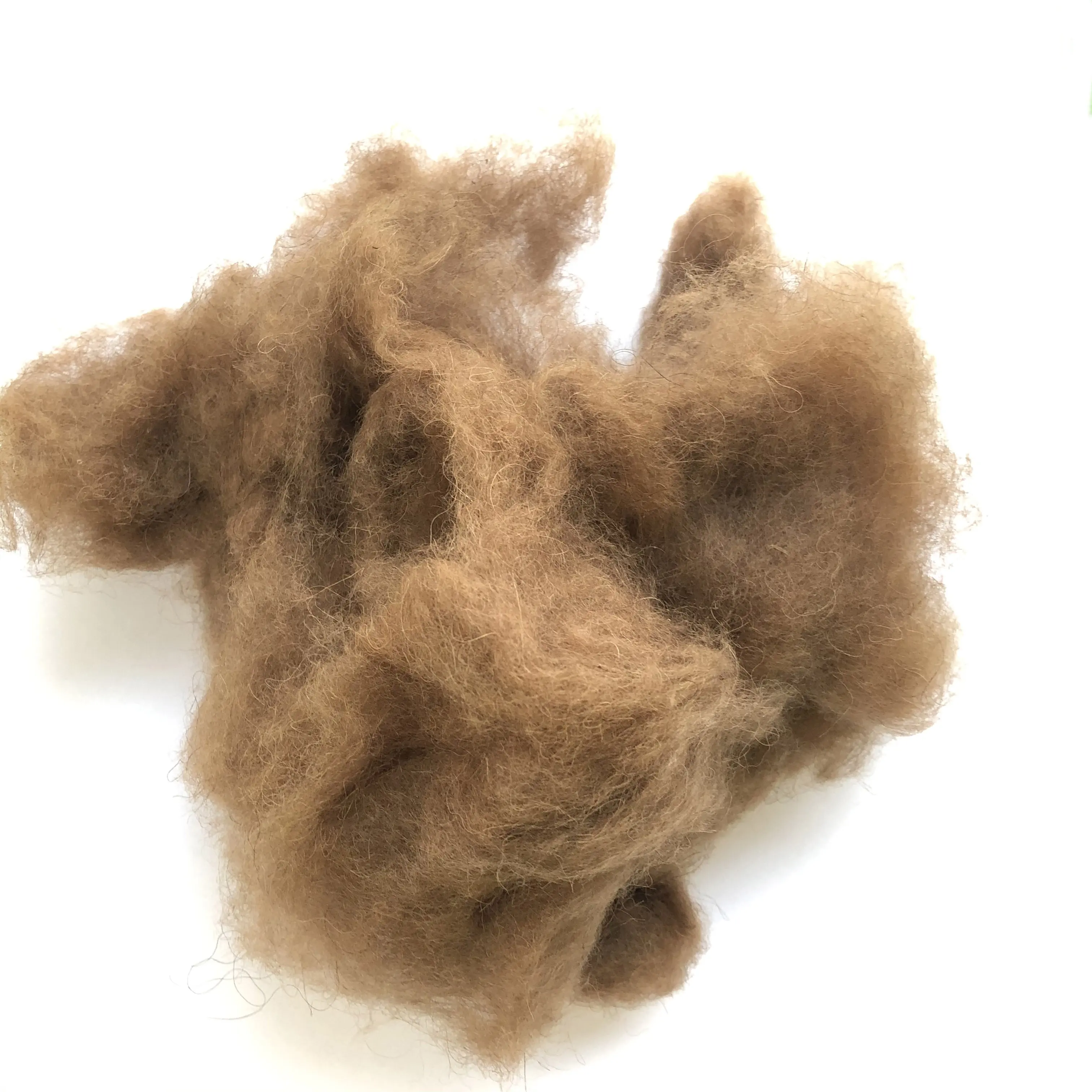 Vendita calda di lana di pecora in fibra di colore cammello con l'alta qualità