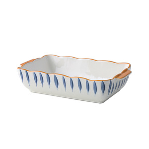 QIAN HU <span class=keywords><strong>Plateau</strong></span> de plaque de cuisson rectangulaire en céramique créatif de style japonais pour four - Product Image 5
