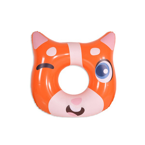 Inflatable <b>Cat</b> Shape Swimming <b>Ring</b> For Child PVC Floatation Device Novelty Design - Product Image 1