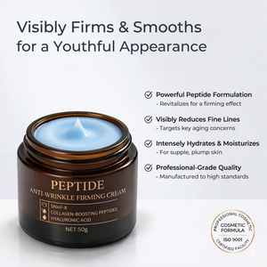 Crema Viso Rassodante con Acido Ialuronico e Peptide GHK-CU SNAP-8 a Marchio Privato, Antirughe e Idratante per la Cura della Pelle - Product Image 2