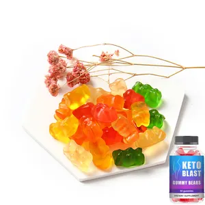 علامة خاصة Oem Vegan Keto Bhb فقدان الوزن النحيف ، حلوى Acv Bears Keto Blast Gummies G lules