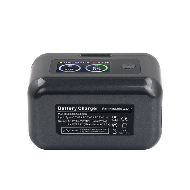 OEM/RingTeam for Insta360 X4Air Camera Accessories Dual Battery Fast-Charging LCD Display Portable Case Durable Portable Charger