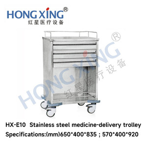 Carrito de Acero Inoxidable para Entrega de Medicamentos Red Star HX-E10, para Uso en Hospitales, Farmacias y Salas de Tratamiento - Product Image 4