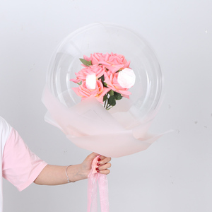 Hot Selling 10 18 24 36 Inch Stretchable Transparent Clear Round BOBO Bubble <strong>Balloon</strong> For Party Decor