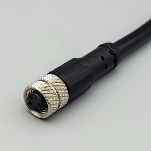 สายเคเบิลกันน้ำแบบวงกลมพร้อมหัวต่อเซ็นเซอร์แบบกำหนดเอง IP67 M8 4 ขา ตัวผู้ ตัวเมีย ชุดประกอบปลั๊กสายไฟฟ้า - Product Image 2