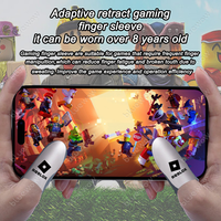 Ces manchons de jeu argentés absorbent la transpiration et sont antidérapants, ce qui les rend parfaits pour les jeux d'e-sport.