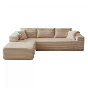 Sofá modular para sala de estar Sofá combinado moderno en forma de L Sofá comprimido al vacío Cómodo conjunto de sofá de terciopelo de felpa - Product Image 3