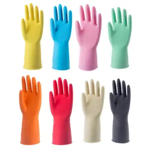 Vente en gros d'usine de gants imperméables pour le lavage de la vaisselle gants de nettoyage ménager en caoutchouc protection des mains